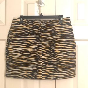 Dolls Kill/Motel stretchy zebra skirt
